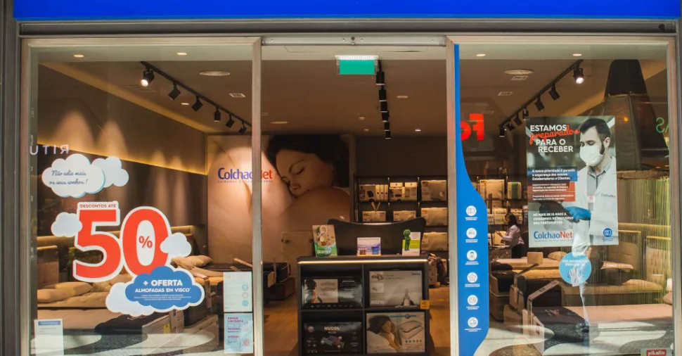 Interior da loja Colchão Net